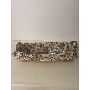 1996 Longaberger Bread Basket w/ Fabric Liner &Protector